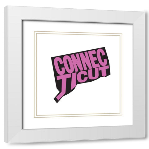 Connecticut White Modern Wood Framed Art Print with Double Matting by Art Licensing Studio