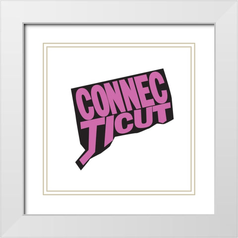 Connecticut White Modern Wood Framed Art Print with Double Matting by Art Licensing Studio