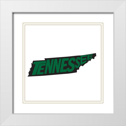 Tennessee White Modern Wood Framed Art Print with Double Matting by Art Licensing Studio