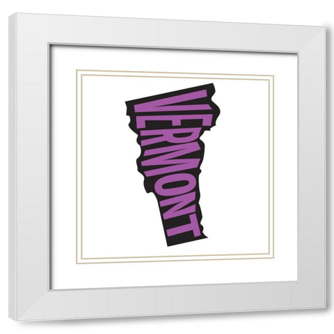 Vermont White Modern Wood Framed Art Print with Double Matting by Art Licensing Studio