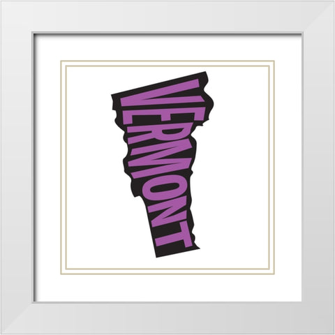 Vermont White Modern Wood Framed Art Print with Double Matting by Art Licensing Studio