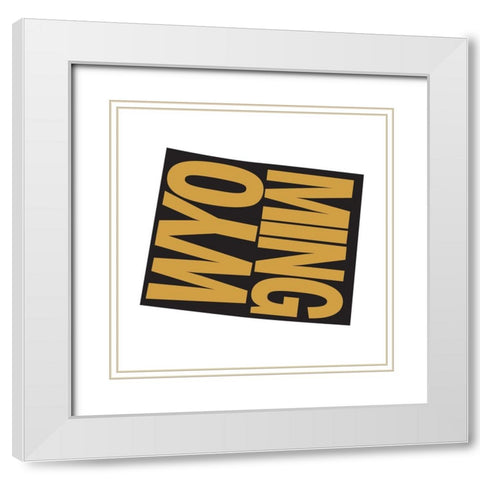 Wyoming White Modern Wood Framed Art Print with Double Matting by Art Licensing Studio