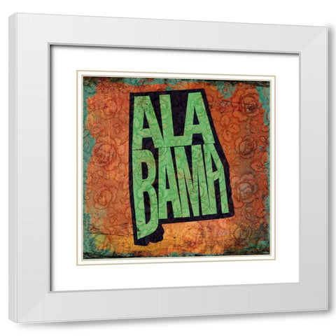 Alabama White Modern Wood Framed Art Print with Double Matting by Art Licensing Studio