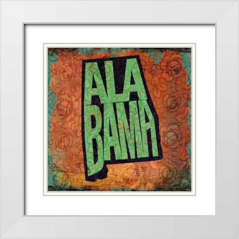 Alabama White Modern Wood Framed Art Print with Double Matting by Art Licensing Studio