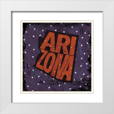 Arizona White Modern Wood Framed Art Print with Double Matting by Art Licensing Studio
