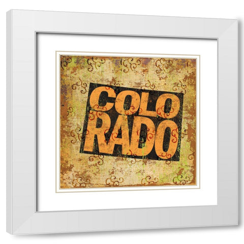 Colorado White Modern Wood Framed Art Print with Double Matting by Art Licensing Studio