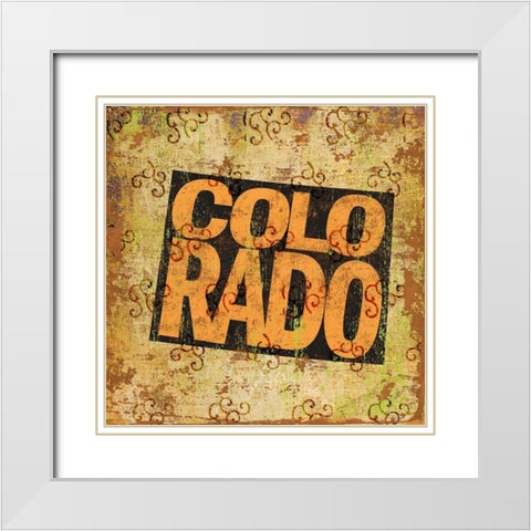 Colorado White Modern Wood Framed Art Print with Double Matting by Art Licensing Studio
