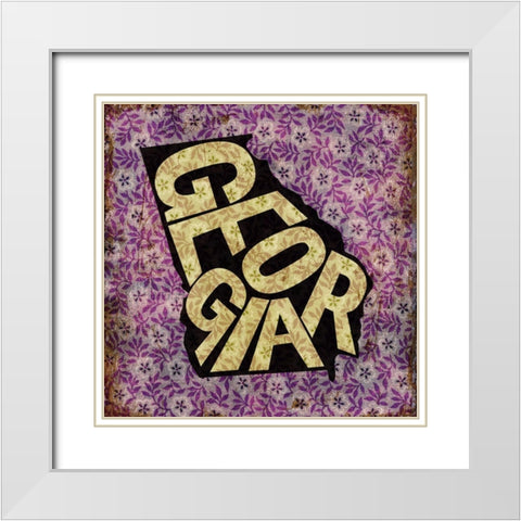 Georgia White Modern Wood Framed Art Print with Double Matting by Art Licensing Studio