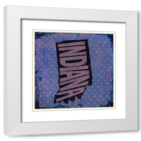 Indiana White Modern Wood Framed Art Print with Double Matting by Art Licensing Studio