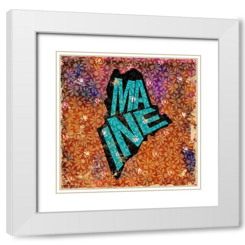 Maine White Modern Wood Framed Art Print with Double Matting by Art Licensing Studio