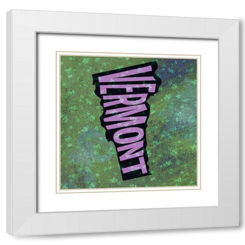 Vermont White Modern Wood Framed Art Print with Double Matting by Art Licensing Studio