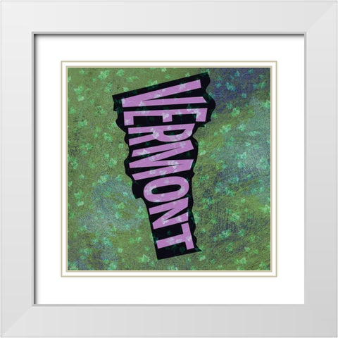 Vermont White Modern Wood Framed Art Print with Double Matting by Art Licensing Studio