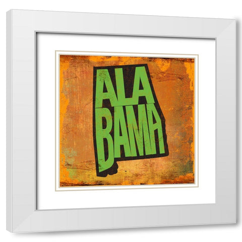 Alabama White Modern Wood Framed Art Print with Double Matting by Art Licensing Studio