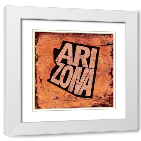 Arizona White Modern Wood Framed Art Print with Double Matting by Art Licensing Studio