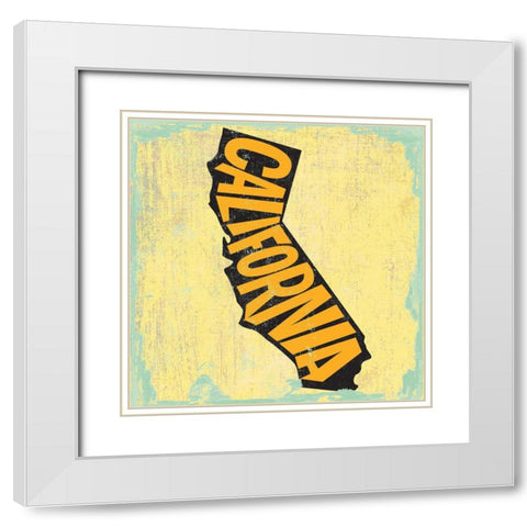 California White Modern Wood Framed Art Print with Double Matting by Art Licensing Studio