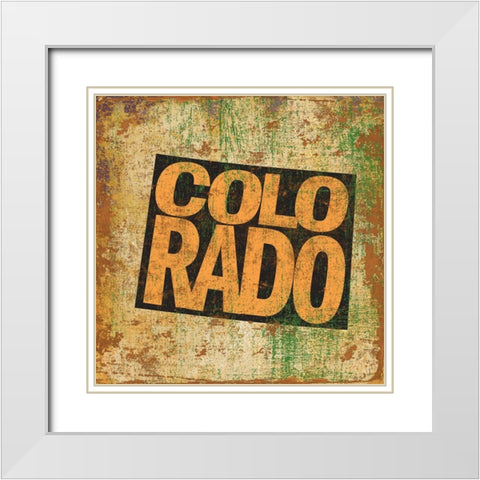Colorado White Modern Wood Framed Art Print with Double Matting by Art Licensing Studio
