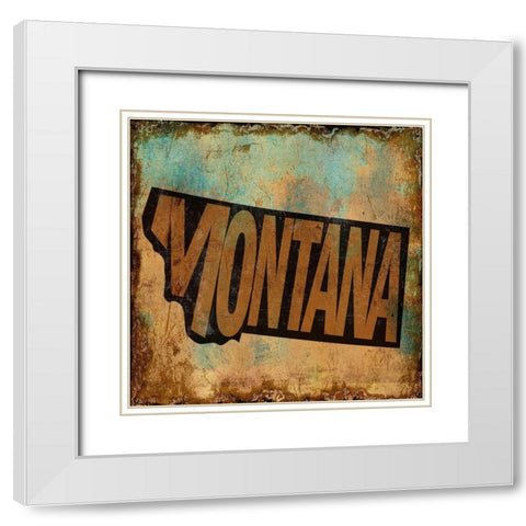 Montana White Modern Wood Framed Art Print with Double Matting by Art Licensing Studio