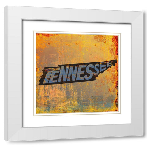 Tennessee White Modern Wood Framed Art Print with Double Matting by Art Licensing Studio