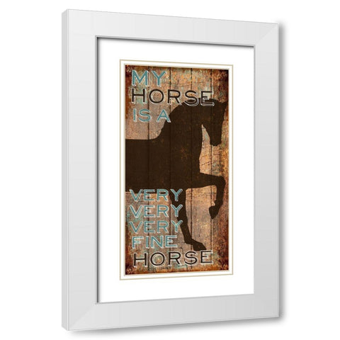Fine Horse White Modern Wood Framed Art Print with Double Matting by Art Licensing Studio
