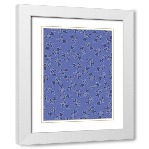 Cool Blue 8 White Modern Wood Framed Art Print with Double Matting by Art Licensing Studio