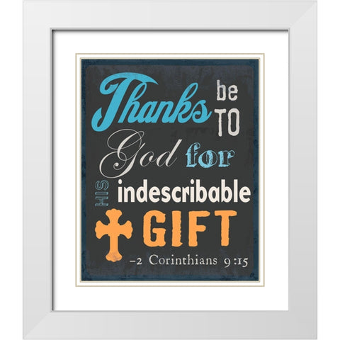The Gift 2 White Modern Wood Framed Art Print with Double Matting by Art Licensing Studio
