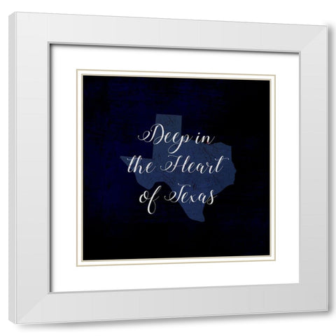 Deep in Texas White Modern Wood Framed Art Print with Double Matting by Art Licensing Studio