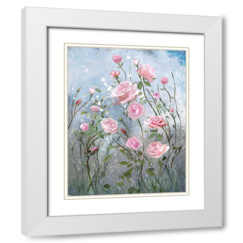 Blissful Meadow White Modern Wood Framed Art Print with Double Matting by Art Licensing Studio