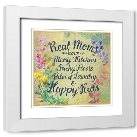 Real Moms White Modern Wood Framed Art Print with Double Matting by Art Licensing Studio