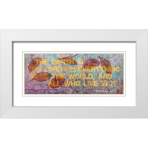 Earth Psalm I White Modern Wood Framed Art Print with Double Matting by Art Licensing Studio