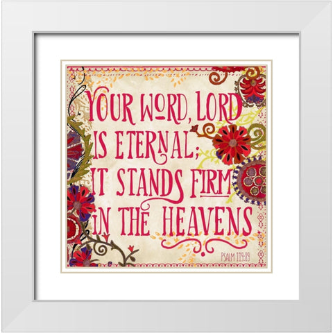 Delecor Psalm I White Modern Wood Framed Art Print with Double Matting by Art Licensing Studio