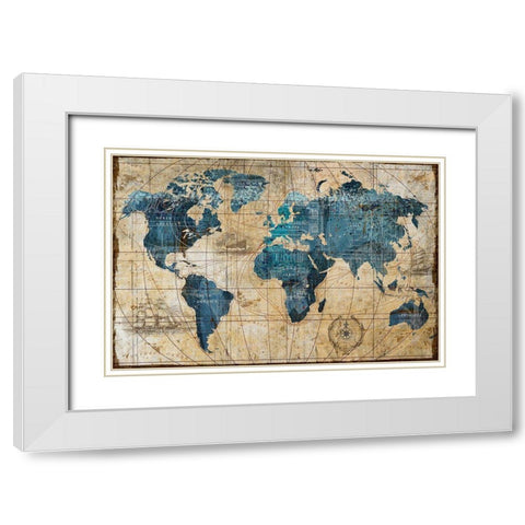 A Connected World White Modern Wood Framed Art Print with Double Matting by Art Licensing Studio