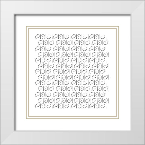 Aerial Scroll White Modern Wood Framed Art Print with Double Matting by Art Licensing Studio