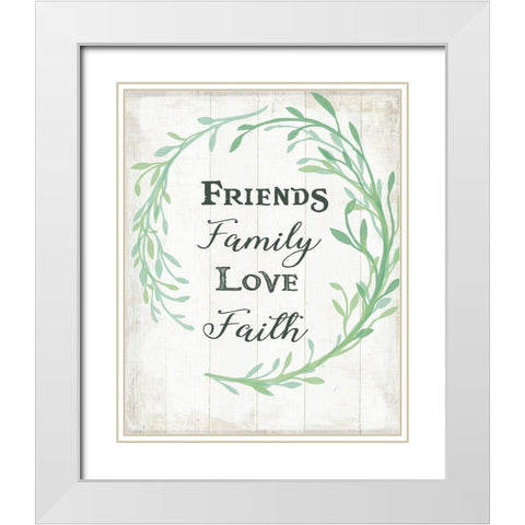 Family Love 3 White Modern Wood Framed Art Print with Double Matting by Art Licensing Studio