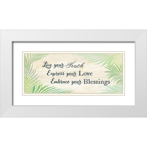 Embrace your Blessings White Modern Wood Framed Art Print with Double Matting by Art Licensing Studio