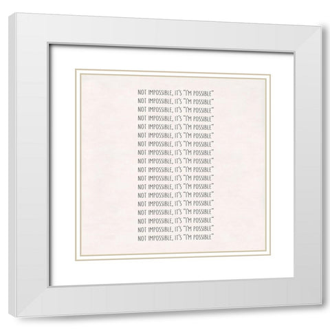 Possible White Modern Wood Framed Art Print with Double Matting by Art Licensing Studio
