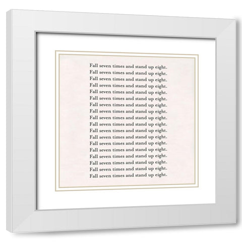 Seven-Eight White Modern Wood Framed Art Print with Double Matting by Art Licensing Studio