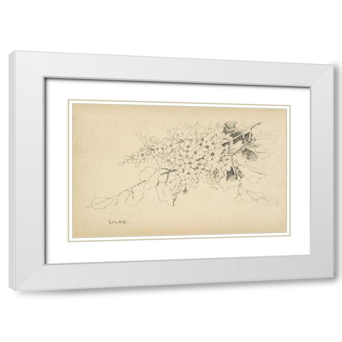 Lilac White Modern Wood Framed Art Print with Double Matting by Art Licensing Studio