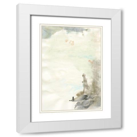 Water weed 2 White Modern Wood Framed Art Print with Double Matting by Art Licensing Studio