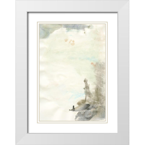 Water weed 2 White Modern Wood Framed Art Print with Double Matting by Art Licensing Studio