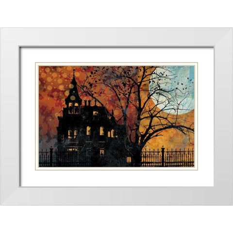All Hallows Eve III White Modern Wood Framed Art Print with Double Matting by Art Licensing Studio