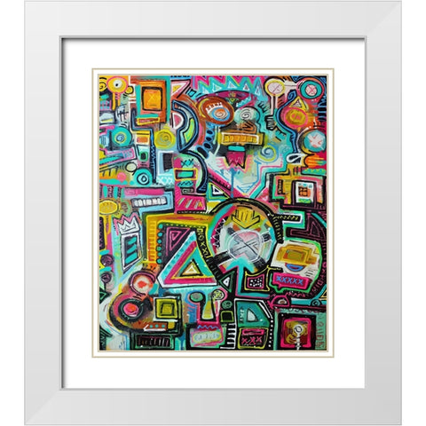 Counting Sideways 8s White Modern Wood Framed Art Print with Double Matting by Mcilwaine, Alloyius