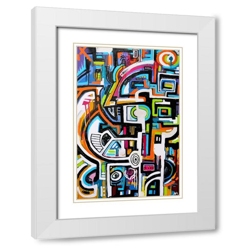 Light And Dark Work White Modern Wood Framed Art Print with Double Matting by Mcilwaine, Alloyius