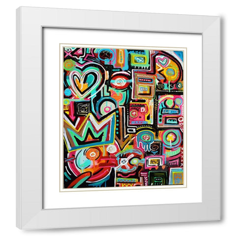 Magnetic Fields White Modern Wood Framed Art Print with Double Matting by Mcilwaine, Alloyius