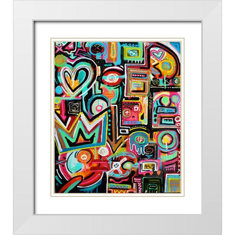 Magnetic Fields White Modern Wood Framed Art Print with Double Matting by Mcilwaine, Alloyius