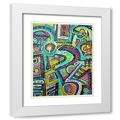 Space Dust is Ticklish White Modern Wood Framed Art Print with Double Matting by Mcilwaine, Alloyius