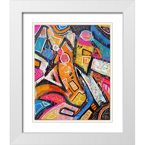 The Butterflies Effect White Modern Wood Framed Art Print with Double Matting by Mcilwaine, Alloyius