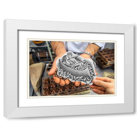 Pencil Vs Camera 80 - Chocolate White Modern Wood Framed Art Print with Double Matting by Heine, Ben