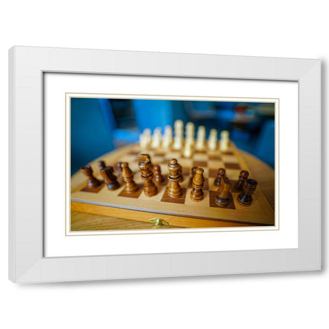 Chess White Modern Wood Framed Art Print with Double Matting by Heine, Ben