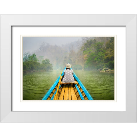 Destiny Thailand - 127 White Modern Wood Framed Art Print with Double Matting by Heine, Ben