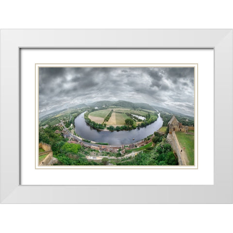 Dordogne River White Modern Wood Framed Art Print with Double Matting by Heine, Ben